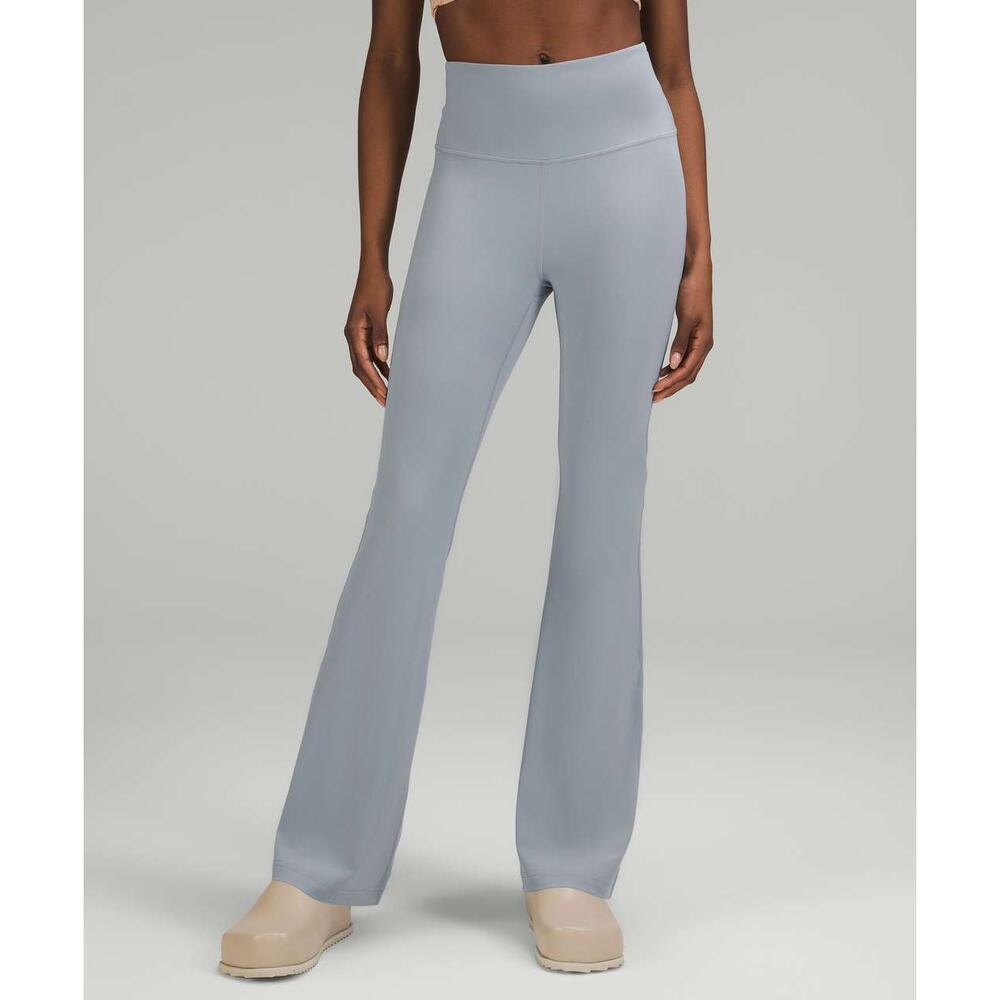 Lululemon Groove Super-High-Rise Flared Leggings Blue Size 8 Stretch Athleisure